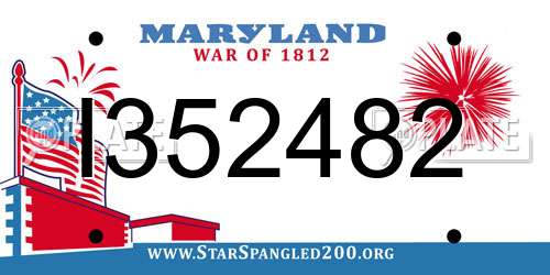 I352482 Maryland License Plate
