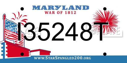 I35248T Maryland License Plate