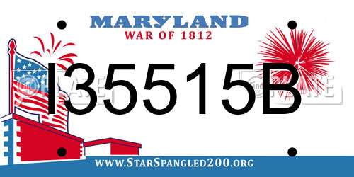 I35515B Maryland License Plate