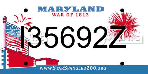 I35692Z Maryland License Plate