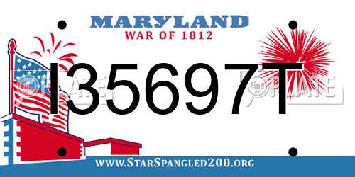 I35697T Maryland License Plate