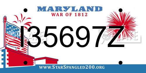 I35697Z Maryland License Plate