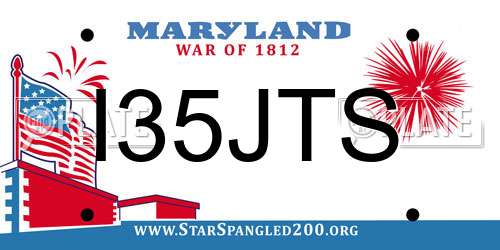 I35JTS Maryland License Plate