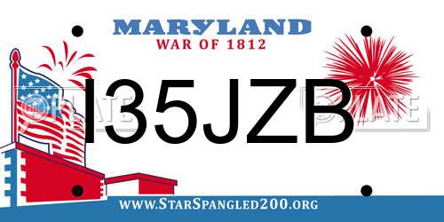 I35JZB Maryland License Plate