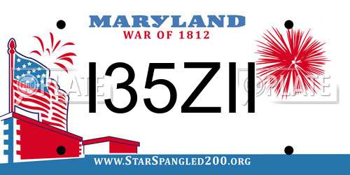 I35ZII Maryland License Plate