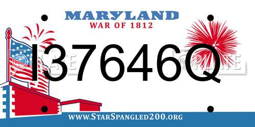 I37646Q Maryland License Plate