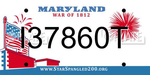 I37860T Maryland License Plate