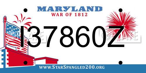 I37860Z Maryland License Plate