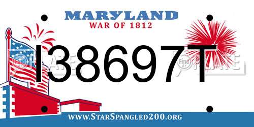 I38697T Maryland License Plate