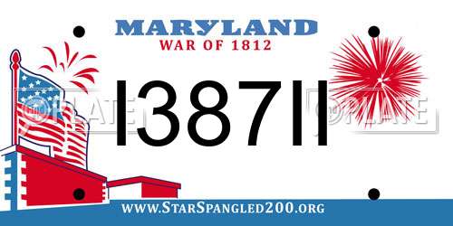 I387II Maryland License Plate