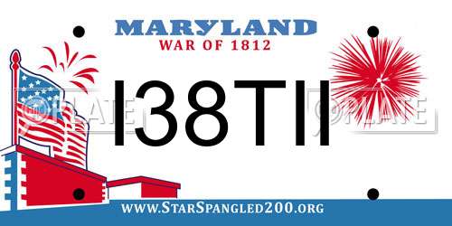 I38TII Maryland License Plate