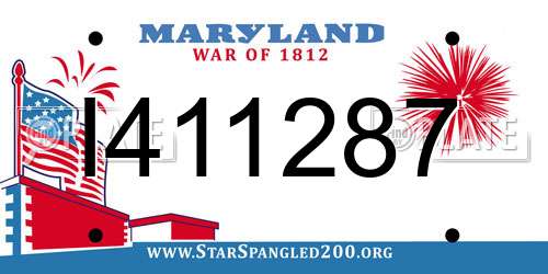 I411287 Maryland License Plate