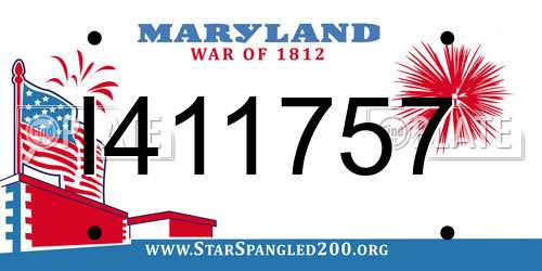 I411757 Maryland License Plate