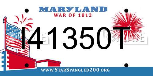 I41350T Maryland License Plate