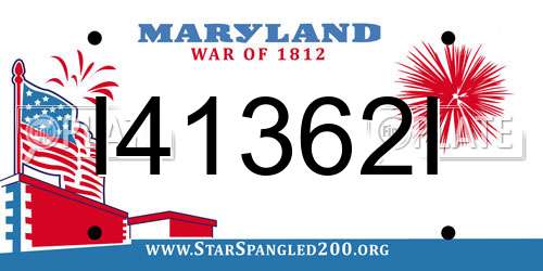 I41362I Maryland License Plate