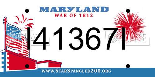 I41367I Maryland License Plate