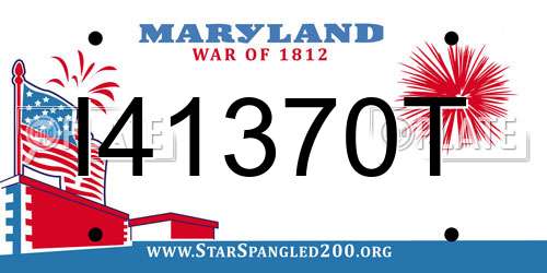 I41370T Maryland License Plate