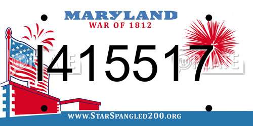 I415517 Maryland License Plate