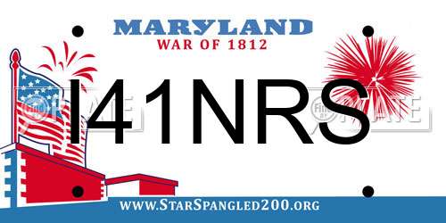 I41NRS Maryland License Plate