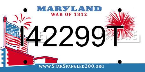 I42299T Maryland License Plate