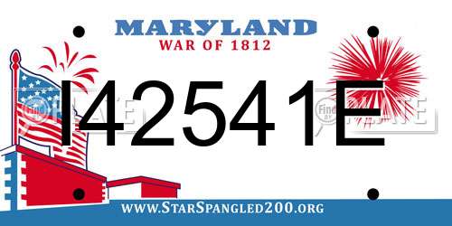 I42541E Maryland License Plate