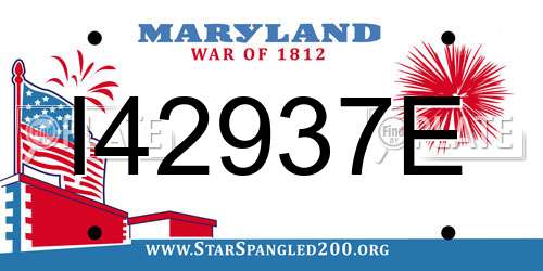I42937E Maryland License Plate