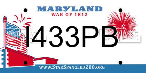 I433PB Maryland License Plate