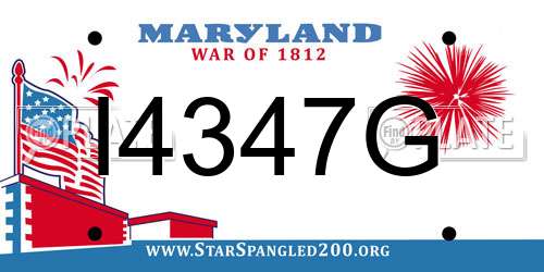 I4347G Maryland License Plate