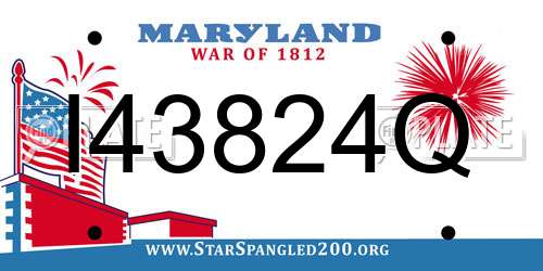 I43824Q Maryland License Plate