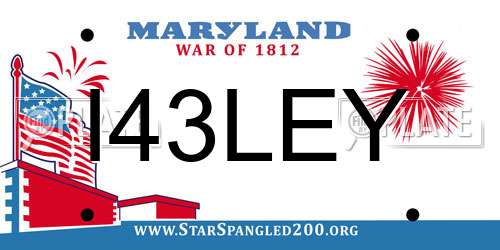 I43LEY Maryland License Plate