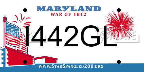 I442GL Maryland License Plate