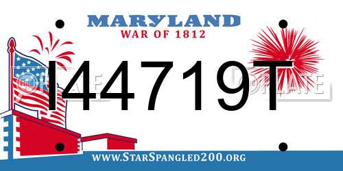 I44719T Maryland License Plate