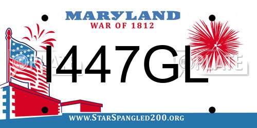I447GL Maryland License Plate