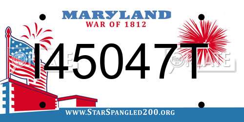 I45047T Maryland License Plate