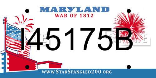 I45175B Maryland License Plate
