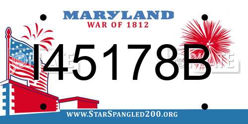 I45178B Maryland License Plate