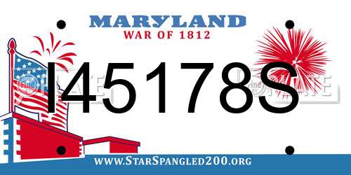 I45178S Maryland License Plate