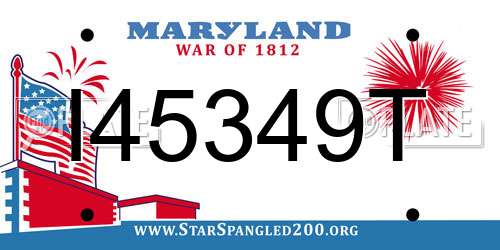 I45349T Maryland License Plate