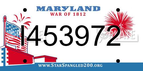 I453972 Maryland License Plate