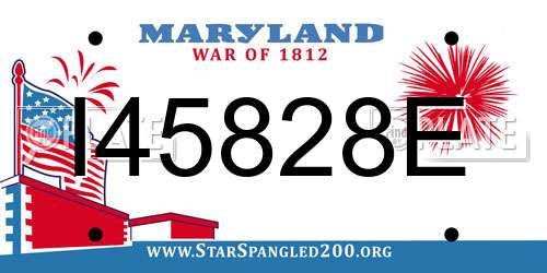 I45828E Maryland License Plate