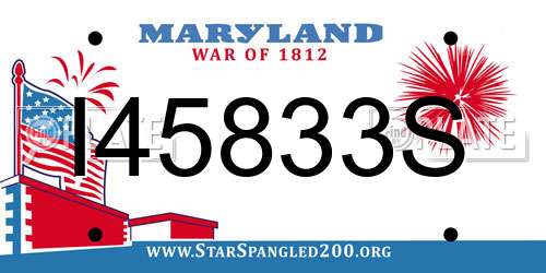 I45833S Maryland License Plate