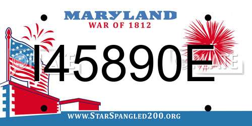I45890E Maryland License Plate