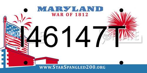 I46147T Maryland License Plate