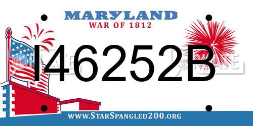 I46252B Maryland License Plate