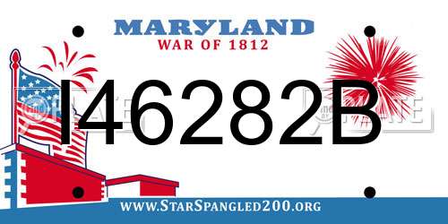 I46282B Maryland License Plate