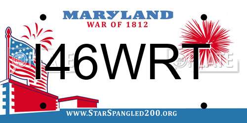 I46WRT Maryland License Plate