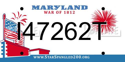 I47262T Maryland License Plate