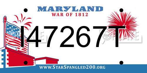 I47267T Maryland License Plate
