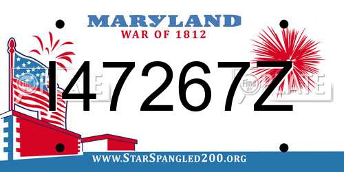 I47267Z Maryland License Plate
