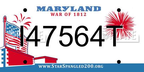 I47564T Maryland License Plate